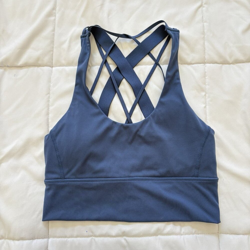 Balance Athletica The Aura Bra Womens Size Small Blue Padded‎ Activewear Yoga